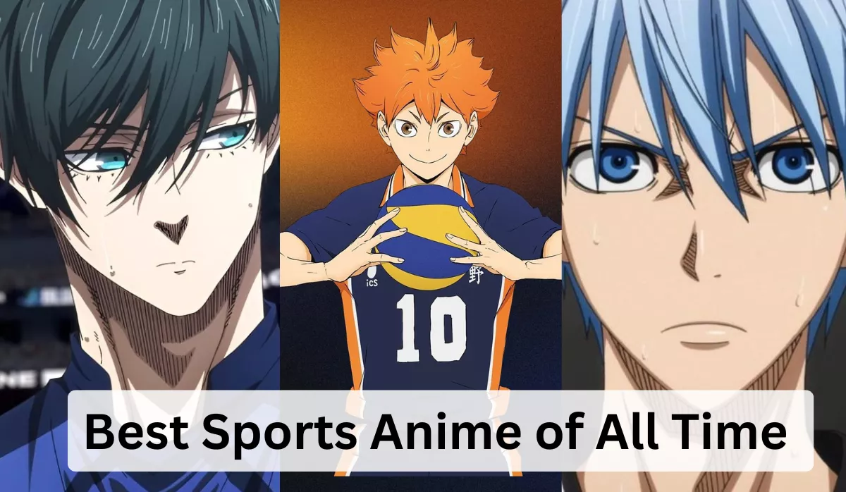 Featured: Sports anime characters Isagi (Blue Lock), Hinata (Haikyuu!!), and Kuroko (Kuroko's Basketball).
