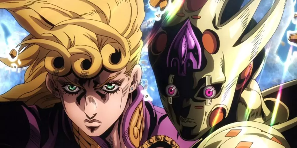 Giorno Giovanna and his Stand, Gold Experience Requiem, from JoJo's Bizarre Adventure anime.