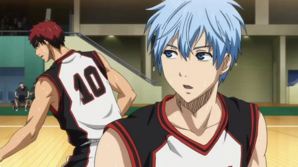 Tetsuya Kuroko and Taiga Kagami on the court, key players in the Kuroko no Basket anime