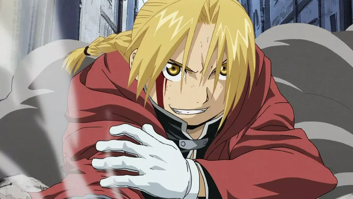 Edward Elric performing alchemy in Fullmetal Alchemist Brotherhood anime