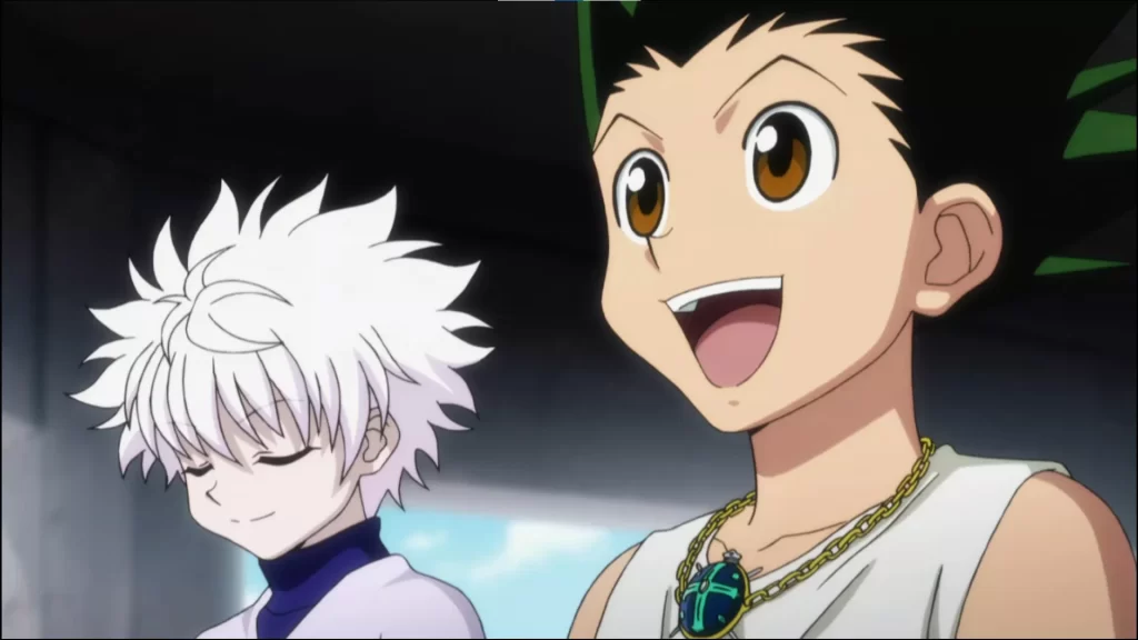 Gon and Killua showcase their close friendship and dynamic teamwork in the epic shonen anime, Hunter x Hunter.