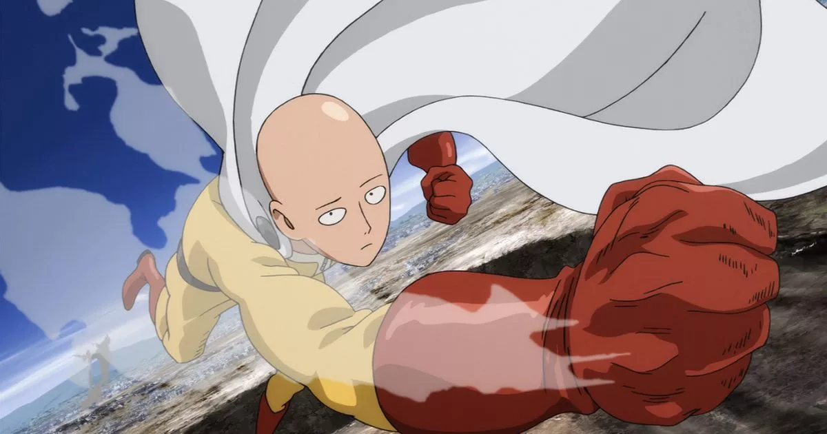 One of the strongest anime characters Saitama from One-Punch Man.