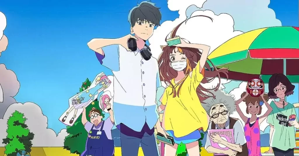 Cherry and Smile from the anime film Words Bubble Up Like Soda Pop, enjoying summer vibes